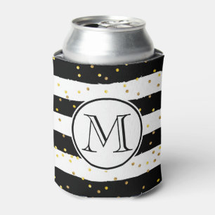 Enfriador De Latas Rayas blancos y negros