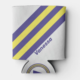 Enfriador De Latas Rayas de Limón y Uva Eléctricas Retro con Nombre