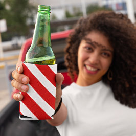 Enfriador De Latas Rayas diagonales rojas blancas