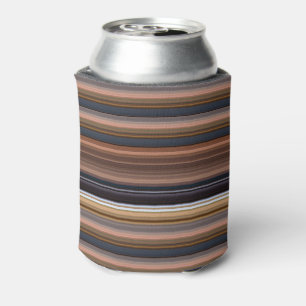 Enfriador De Latas Rayas marrones azules cortas