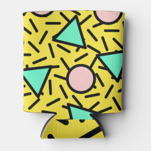 Enfriador De Latas Rayas mosaicas: patrón retro memphis