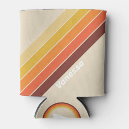 Enfriador De Latas Rayas Retro con Nombre