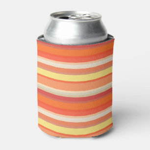 Enfriador De Latas Rayas rojas de naranja suave