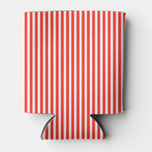 Enfriador De Latas Rayas rojas y blancas del circo de la cabaña