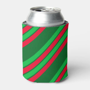 Enfriador De Latas Rayas rojas y tonos de verde