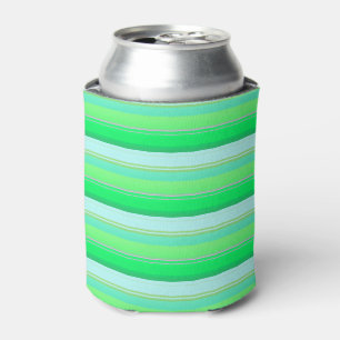 Enfriador De Latas Rayas verdes de agua dulce