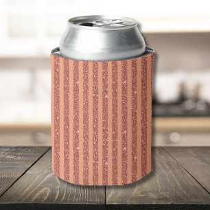 Enfriador De Latas Rayas Verticales Modernas de Naranja Mango con Bri