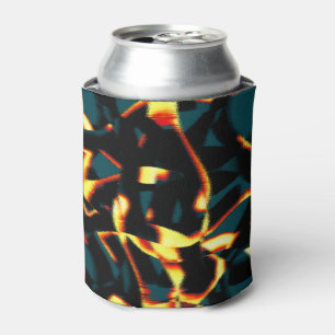 Enfriador De Latas Razas quemadas de color amarillo rojo se ven terro