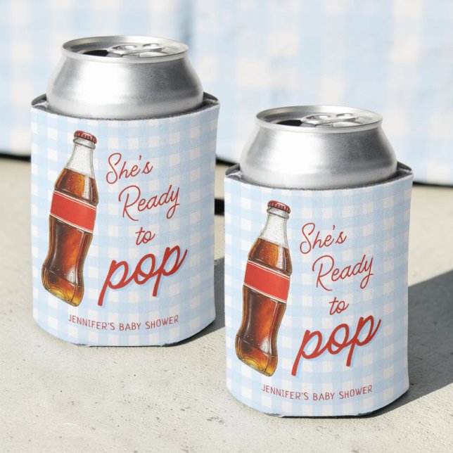 Enfriador De Latas Ready To Pop Soda Pop Boy Baby Shower (Subido por el creador)
