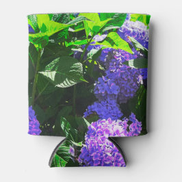 Enfriador De Latas Realista clásico púrpura Hydrangea Cooler