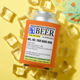 Enfriador De Latas Receta Médico divertida Cerveza de fuerza