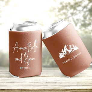 Enfriador De Latas Recuerdo de boda personalizado de montaña