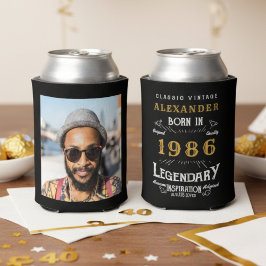 Enfriador De Latas Recuerdo de foto vintage personalizado para cumple