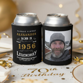 Enfriador De Latas Recuerdo de foto vintage personalizado para el 70 