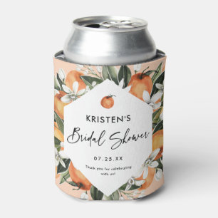 Enfriador De Latas Recuerdos de boda con tema de naranja tierno cítri