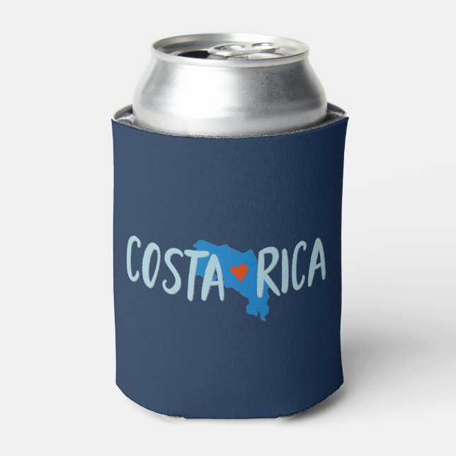 Enfriador De Latas Recuerdos de mapas de Costa Rica (Lata Anverso)