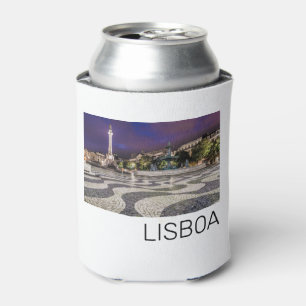Enfriador De Latas Recuerdos de vacaciones en la plaza Rossio de Lisb