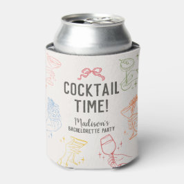 Enfriador De Latas Recuerdos Retro de Fiesta de Cócteles Coloridos pa
