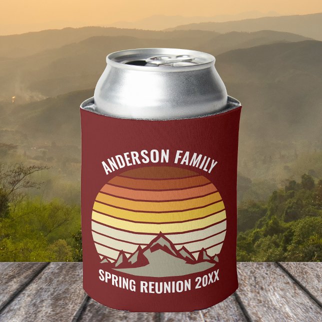 Enfriador De Latas Red de la Reunión Familiar Personalizada Sunset Mo (Subido por el creador)