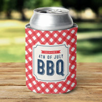 Red Gingham y Blue Cuarto de Julio BBQ