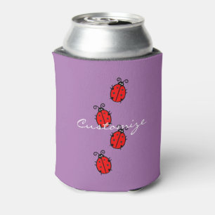 Enfriador De Latas Red Ladybugs Crawling Thunder_Cove
