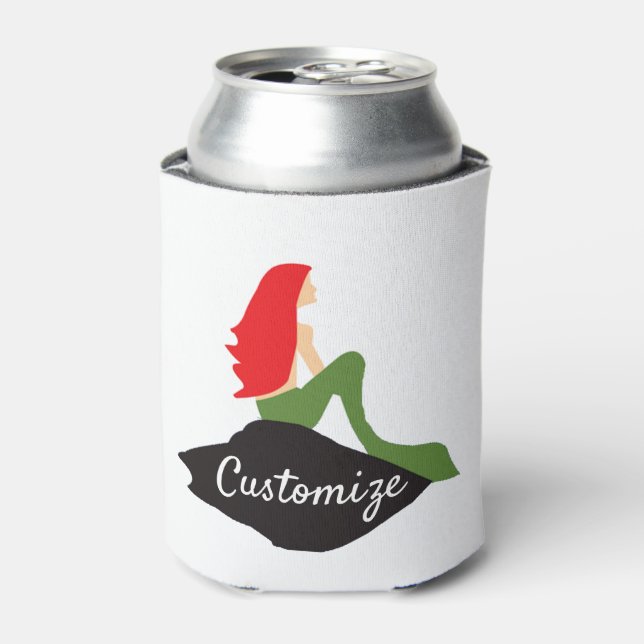 Enfriador De Latas Red Mermaid Sitting Thunder_Cove (Lata Anverso)