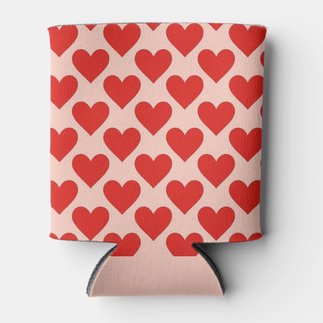 Enfriador De Latas Red, traditional Valentine's day heart (Anverso)