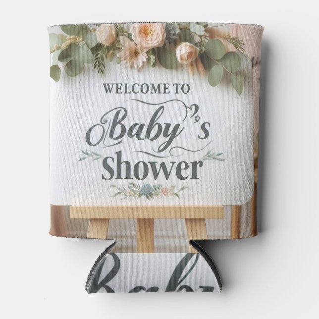 Enfriador De Latas Refrigerador de bebidas Baby Shower personalizado  (Anverso)