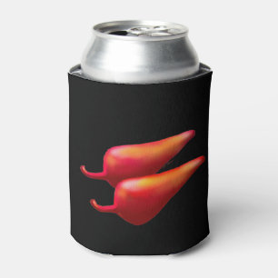 Enfriador De Latas Refrigerador de bebidas blanco Red Chili Peppers