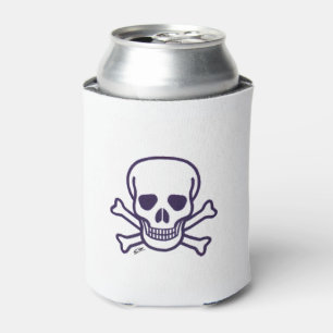 Enfriador De Latas Refrigerador de bebidas blanco Skull n Bones