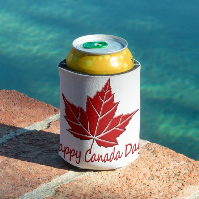 Enfriador De Latas Refrigerador de bebidas Canadá feliz día de Canadá (Piscina in situ)
