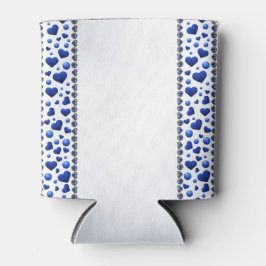 Enfriador De Latas Refrigerador de bebidas cardiaco purpurina azul