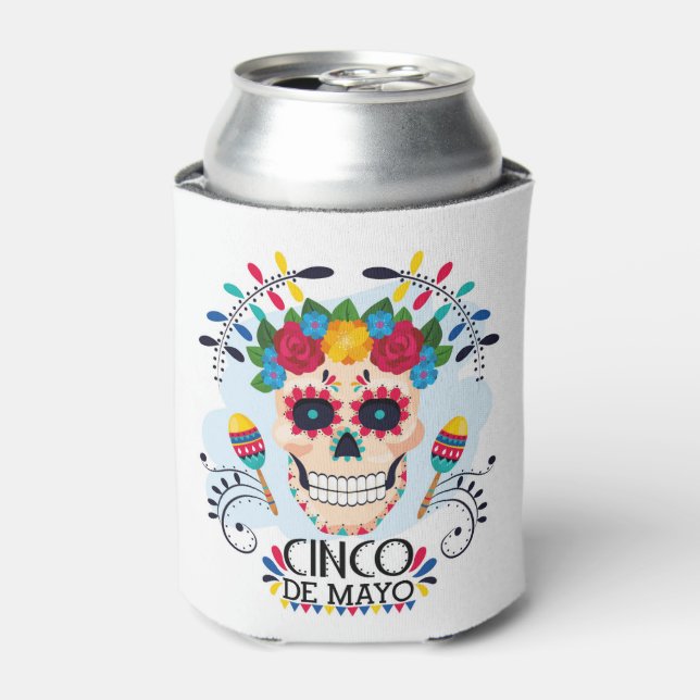 Enfriador De Latas Refrigerador de bebidas Cinco De Mayo (Lata Anverso)