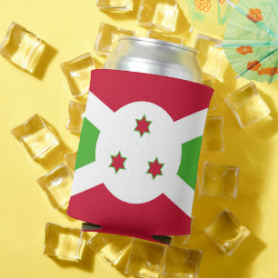Enfriador De Latas Refrigerador de bebidas con bandera de Burundi