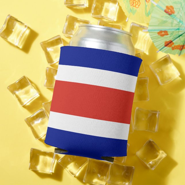 Enfriador De Latas Refrigerador de bebidas con bandera de Costa Rica (Verano in situ)