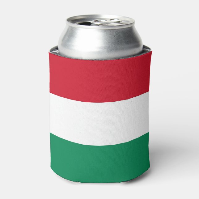 Enfriador De Latas Refrigerador de bebidas con bandera de Hungría (Lata Anverso)