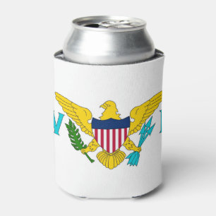 Enfriador De Latas Refrigerador de bebidas con bandera de las Islas V