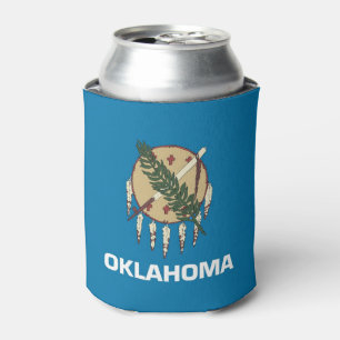 Enfriador De Latas Refrigerador de bebidas con bandera de Oklahoma, E