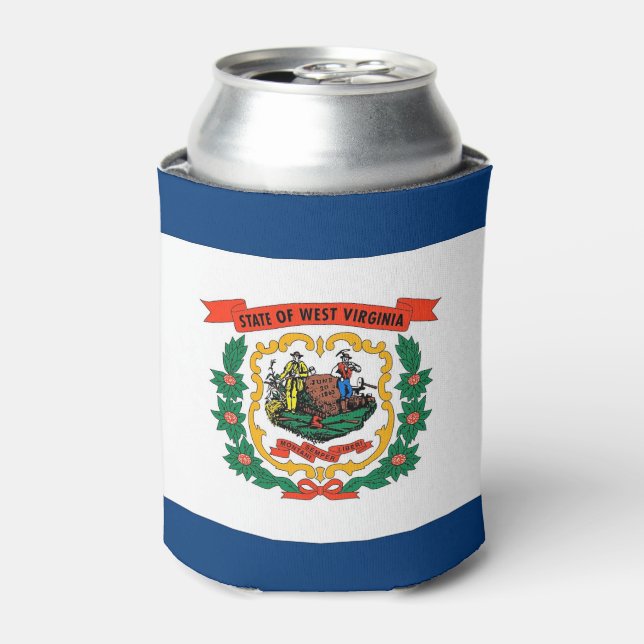 Enfriador De Latas Refrigerador de bebidas con bandera del estado de  (Lata Anverso)