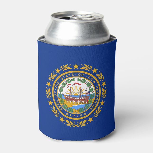Enfriador De Latas Refrigerador de bebidas con bandera del estado de  (Lata Anverso)