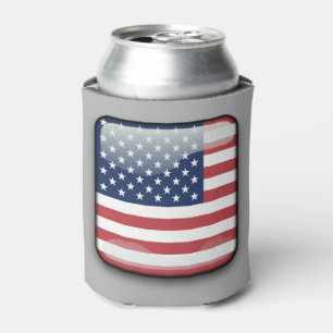 Enfriador De Latas Refrigerador de bebidas con bandera estadounidense