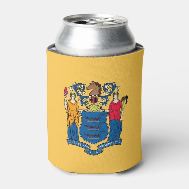 Enfriador De Latas Refrigerador de bebidas con pabellón del estado de (Lata Anverso)