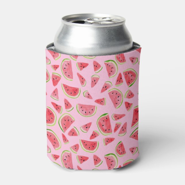 Enfriador De Latas Refrigerador de bebidas Cute sandía - agrega tu pr (Lata Anverso)