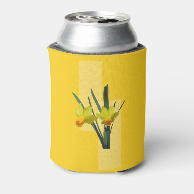 Enfriador De Latas Refrigerador de bebidas - Daffodils en amarillo (Reverso de la lata)