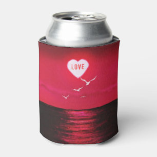 Enfriador De Latas Refrigerador de bebidas de amor de Red Sea Sunset