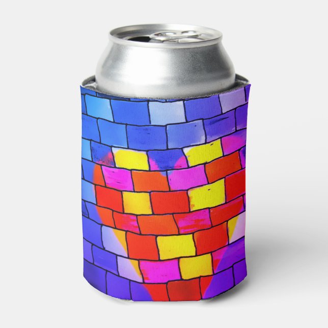 Enfriador De Latas Refrigerador de bebidas de arte cardiaco (Lata Anverso)