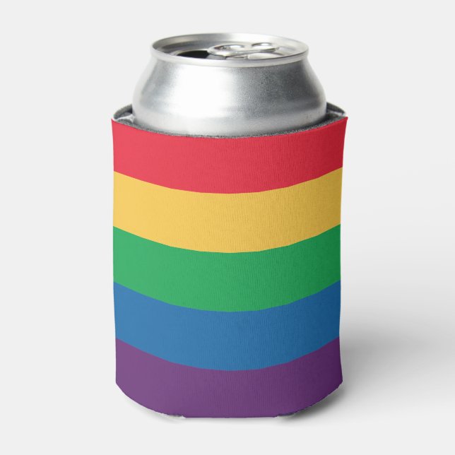 Enfriador De Latas Refrigerador de bebidas de bandera arcoiris (Lata Anverso)