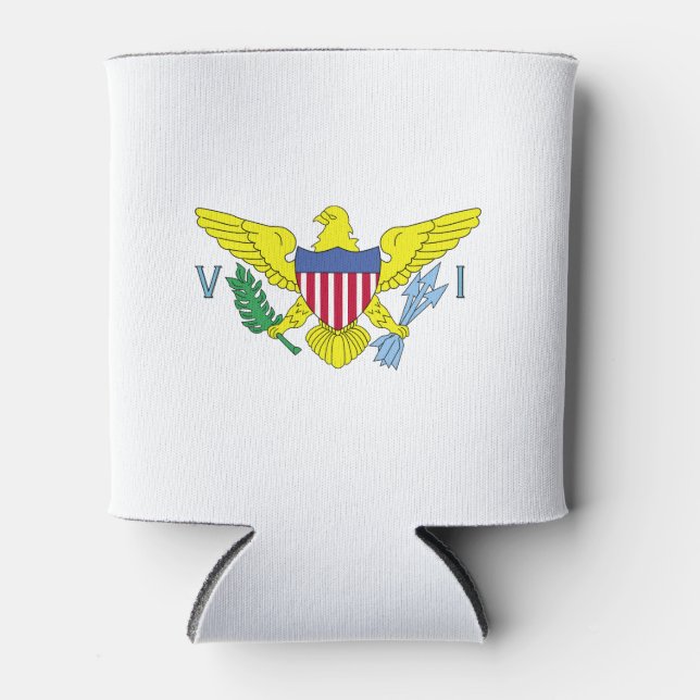 Enfriador De Latas Refrigerador de bebidas de Bandera de las Islas Ví (Anverso)