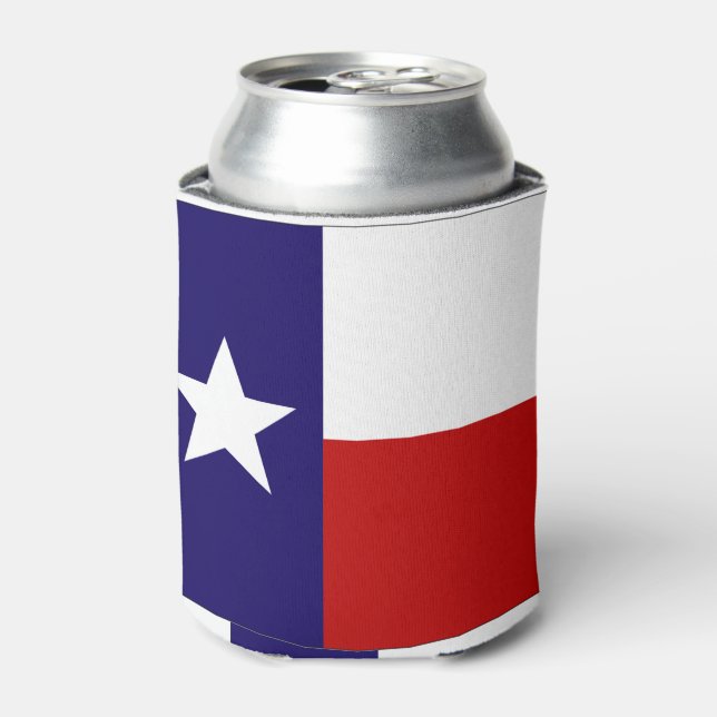 Enfriador De Latas Refrigerador de bebidas de bandera de Texas (Lata Anverso)