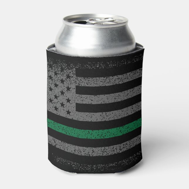 Enfriador De Latas Refrigerador de bebidas de bandera estadounidense  (Lata Anverso)